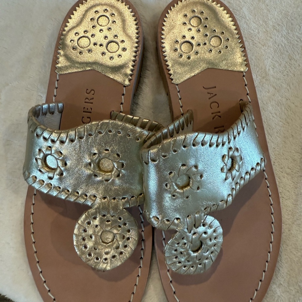Jack Rogers Gold Sandals